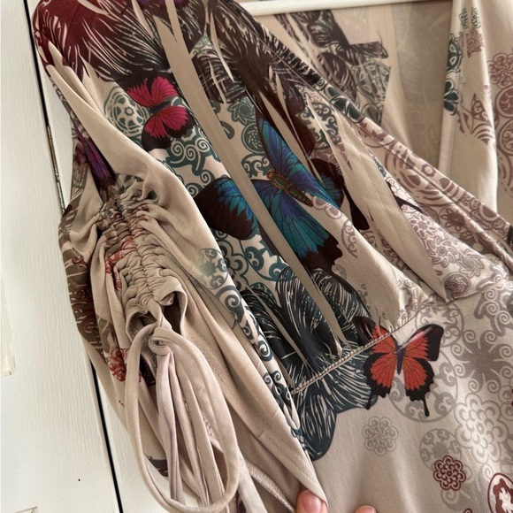 Body Central The mocha butterfly top Y2K Whimsygoth Babydoll Fairy Forest Small - Picture 2 of 7